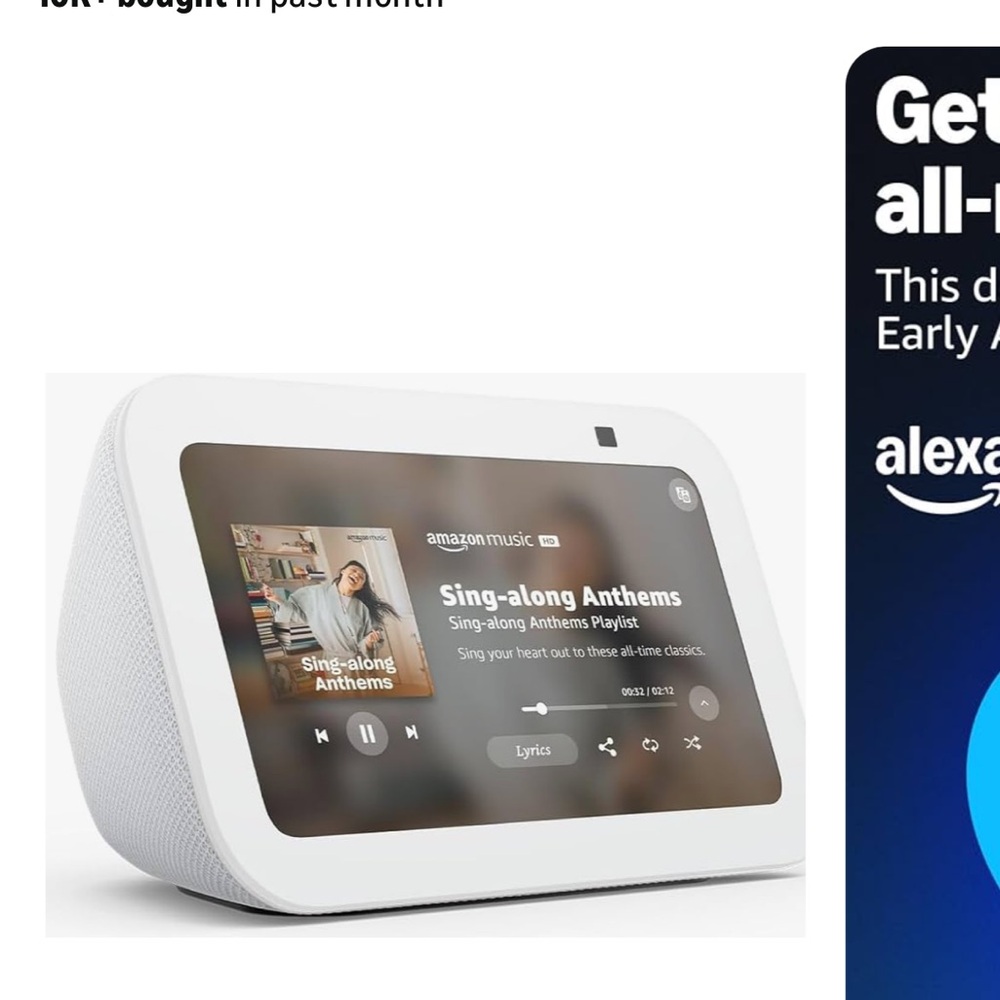 White Amazon Echo Show 5